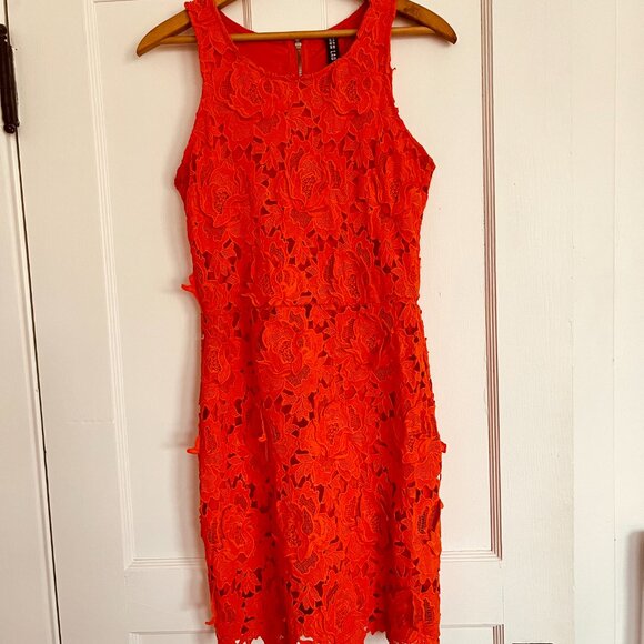 Super fun orange appliqué summer dress - Picture 2 of 13